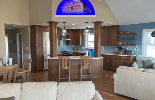 Nags Head House | Turning Tide: Semi-Oceanfront, private pool & hot tub, rec room with pool table!