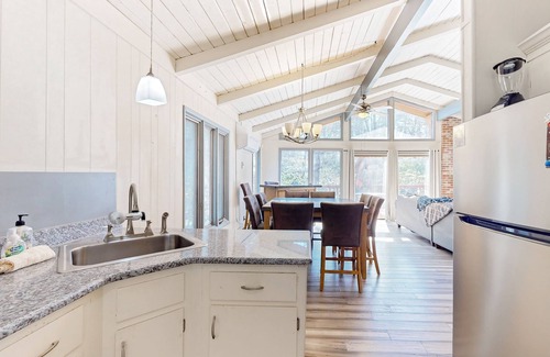 Pocono Pines House | Two-story dog-friendly home with furnished deck, sunroom, washer/dryer, & kayaks