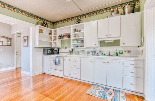 Parkdale House | Two-story, mountain view getaway with a private hot tub, wood stove & fast WiFi