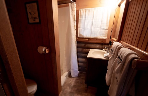 Bigfork Cabin | Two-story woodland cabin with firepit, near Flathead Lake & Glacier