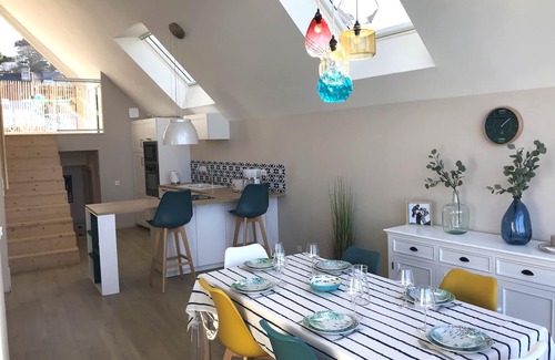 Tredrez-Locquemeau House | Ty Quemeau, House with sea view - 70m walking distance - 6-8 people