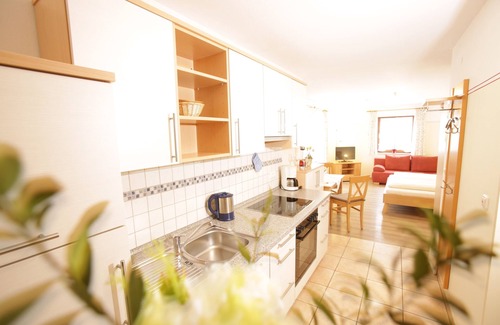 Piding Apartment | Type A-one-room-apartment-EG 27 sqm, living room/bedroom, terrace
