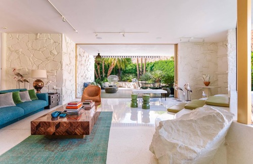 Vista Las Palmas House | Ultra-Lux, Mid-Century, Home with Private Pool Accessible from Living Room