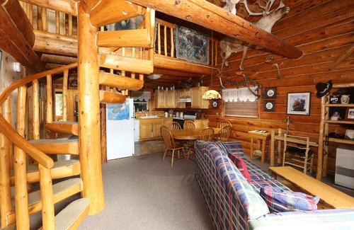 Anchor Point House | Unique Alaskan log home in trees & wild flowers on 14-acre private homestead.