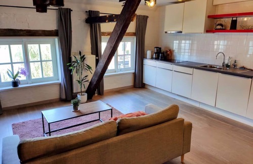 Ghent City Centre Apartment | Unique Historic Mill Loft by the River Lys