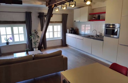 Ghent City Centre Apartment | Unique Historic Mill Loft by the River Lys
