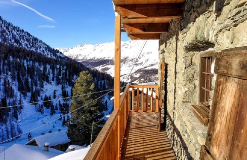 Champoluc Ski Chalet | Uniquely Located Old Stone And Wood House In Antique Mountain Village At 2083 M