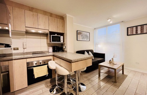 Downtown Santiago Apartment | Urban Yungay Santo Domingo | Home Office Laundry