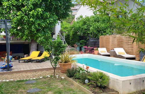 Les Cevennes House | Very quiet townhouse renovated garden pool
