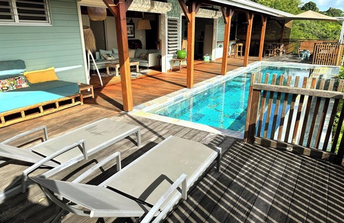 Grand-Bourg Villa | Villa Acoma Lodge private pool and breathtaking sea view ideal for 6 person
