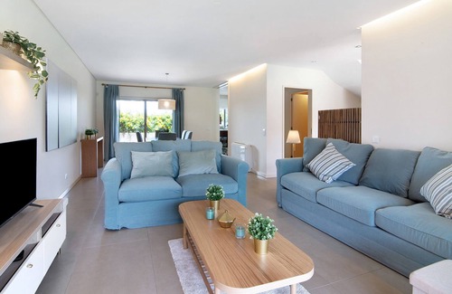 Luz de Tavira Villa | Villa "Blue Sea House" with Shared Pool, 2 Private Terraces & Wi-Fi