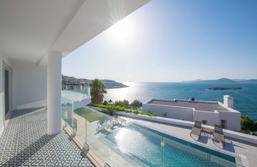 Milas Villa | Villa BOSS1: Beachfront 5BR Villa with Seaview, Private Beach, 24/7 Security