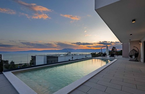 Kostrena Villa | Villa Dujma – Luxurious Wellness Escape with Sea View, Pools, Sauna, Gym & Massage Room