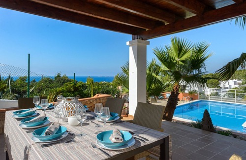 Cala Vadella Villa | VILLA CAN COSTA - Private villa with pool & WIFI. Stunning sea views sunset in Cala Vadella beach