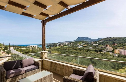 Kalyves Villa | Villa Jasmina - Modern Stone Villa - groups/family