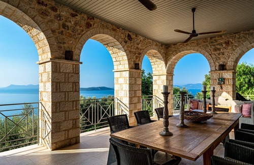 Sivota Villa | Villa Kalokairi comfortable and stylish stone house above Sivota