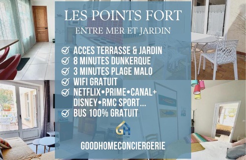 Coudekerque-Branche Apartment | Villa Marine*Entre mer et Jardin