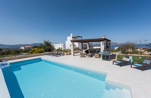 Plaka Villa | Villa Melodie, fantastic pool & terraces, sea view
