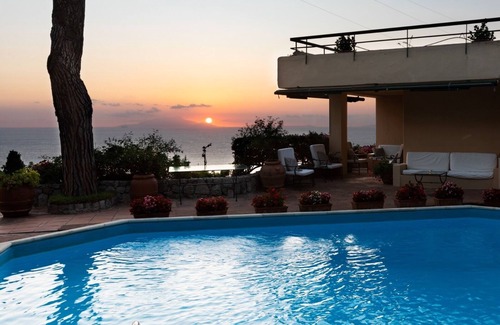 Pogerola Villa | Villa Pisani view on Capri Sorrento Amalfi Coast Pool and Large terraces