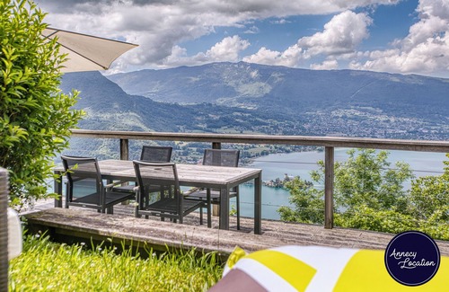 Rovagny Villa | Villa Sommet Bleu - vue Lac d'Annecy et Piscine