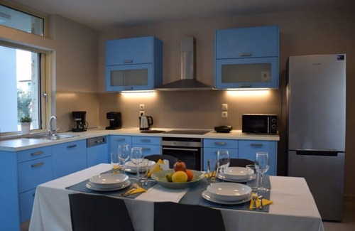 Messonghi House | Villa Thalassa Blue-Themed Villa with Pool and Garden