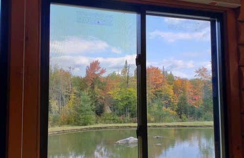 Victory Cabin | VT Log Cabin,NEK,St. J,Snowmobiling, East Burke, Mountain Bike,Pond View