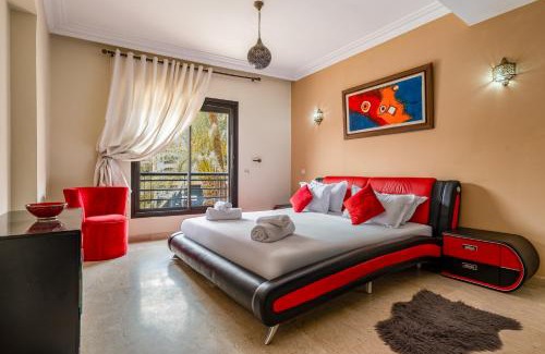 El Hara Apartment | Vue imprenable & Terrasse Rare Centre Marrakech