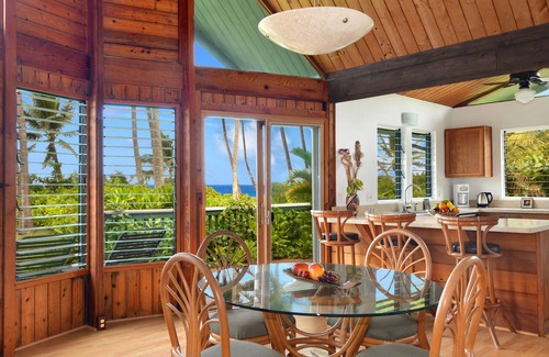 Wainiha House | Waiohonu Lush, tropical foliage, Beachfront Home