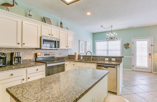 Ash Condo | Walk to Cherry Grove Beach: Water-View Haven!