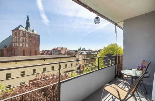 West Pomeranian Voivodeship Apartment | Waska Bright Apartment with Balcony