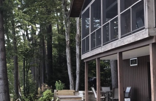 Lake Luzerne House | Water front Lake House Screen porch