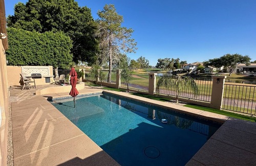 Ocotillo House | Water/Golf Course Backyard | Heated Pool Included in Price | Modern 3 bedroom