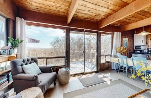 Aquinnah House | Water-view home with large deck, balcony, enclosed sunroom & peaceful location