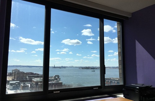 Battery Park City Apartment | Water views in two directions