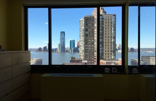 Battery Park City Apartment | Water views in two directions