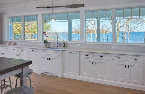 Yarmouth House | Waterfront estate near Portland with pool, dock and sweeping views of Casco Bay.