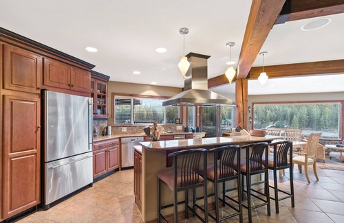 Post Falls House | Waterfront Estate w/Private Hot Tub, Dock, Firepit, Gourmet Kitchen & Game Room