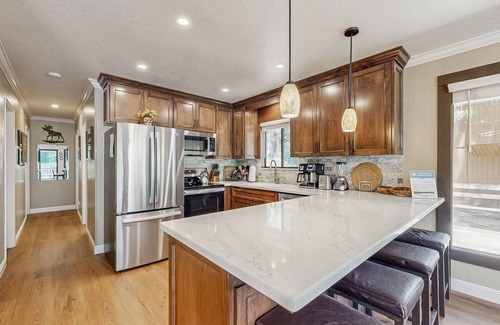 Sierra Cedars House | Waterfront getaway with fireplace & furnished deck - close to lake