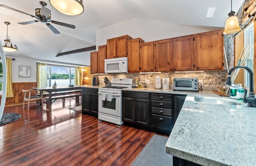 Limerick House | Waterfront lake house, Wood stove & Private beach, Solo Bonfire pit