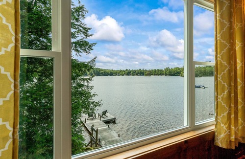 Limerick House | Waterfront lake house, Wood stove & Private beach, Solo Bonfire pit