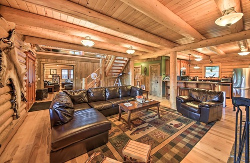 Troy Villa | Waterfront Log Home w/95 Acres on Yaak River