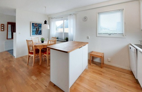 Lerberget House | Welcome to this spacious vacation home a short distance from the sea and sandy beach.