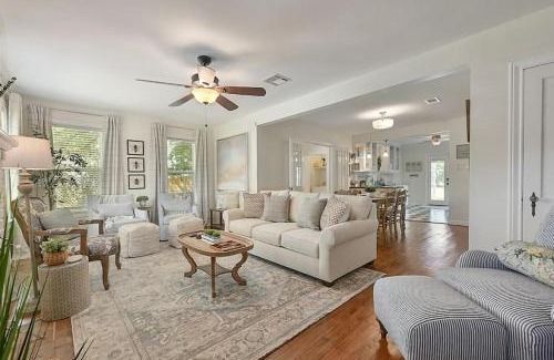 College Station House | Whimsical Bluebird Cottage Hot Tub Patio Pet Friendly Central Location