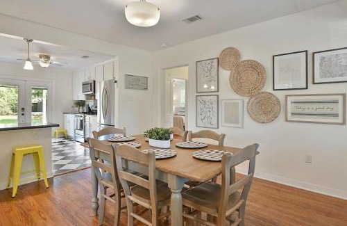 College Station House | Whimsical Bluebird Cottage Hot Tub Patio Pet Friendly Central Location
