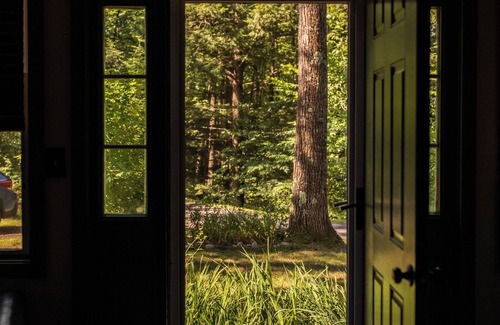 Grafton Cabin | WildeWoods Cabin - pet-friendly, yard + gardens, gas fireplace + outdoor firepit