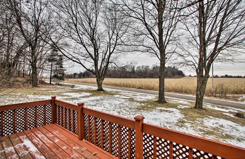 Merrimac Cottage | Wisconsin River Valley Farmhouse: Fire Pit & View