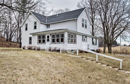 Merrimac Cottage | Wisconsin River Valley Farmhouse: Fire Pit & View