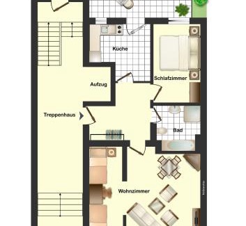 Andreasvorstadt Apartment | Wohnung mit Blick auf die Zitadelle Petersberg - 3 Zimmer
