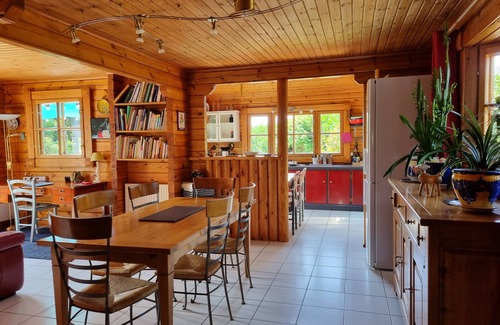 Saint-Mars-sur-la-Futaie House | Wood, glass and stone house in the countryside with garden and swimming pool (5m x 10m)
