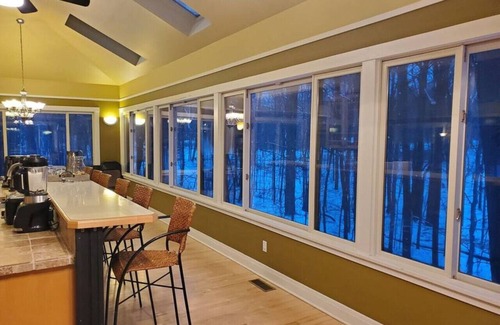 Lake Michigan Beach House | Woodshores Retreat - walk to beach, hot tub, pets